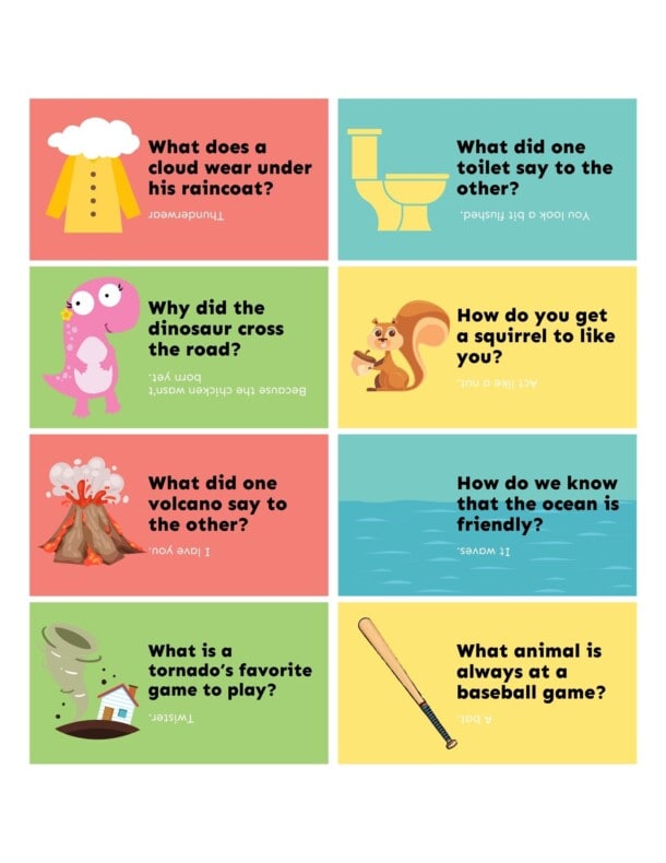 Lunch Box Jokes Printable FREE! Kids Activity Zone