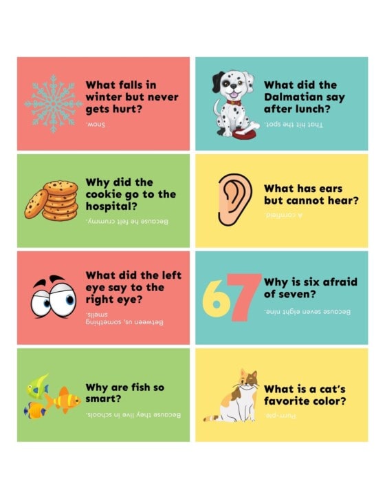Lunch Box Jokes Printable - FREE! - Kids Activity Zone