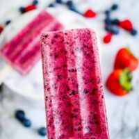 Close up of berry popsicle