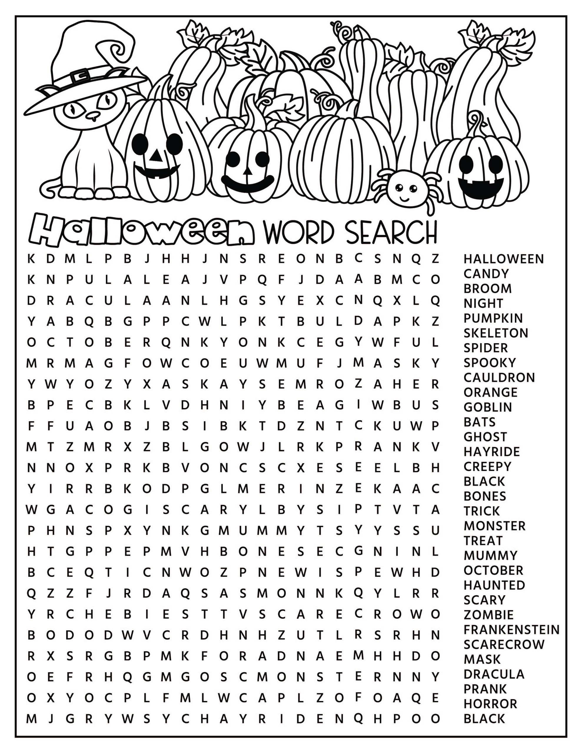 Halloween Activity Pages Free Printables Kids Activity Zone chegos pl