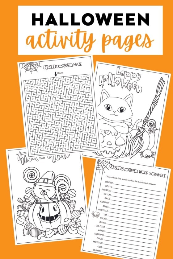 Halloween Activity Pages - Free Printables! - Kids Activity Zone