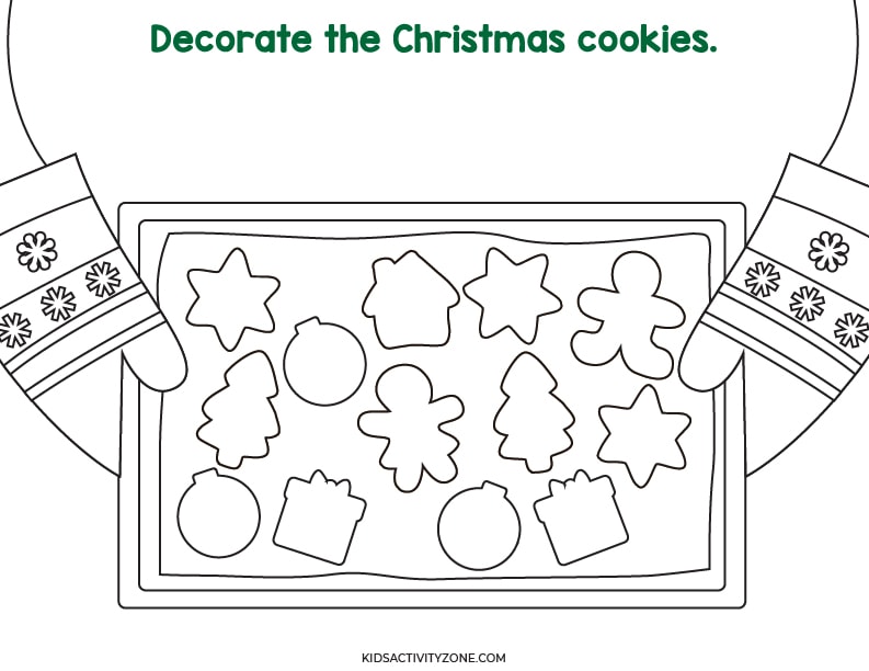 Christmas Cookie Tray drawing prompt
