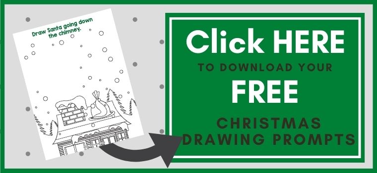 Christmas Drawing Prompts Printable Button