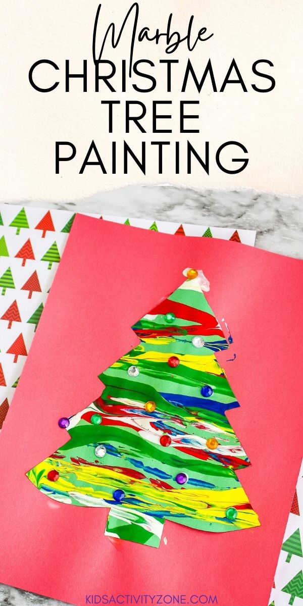 Use a marble to paint this adorable Christmas Tree! The kids will love creating this Marble Painted Christmas Tree Craft perfect for little hands.