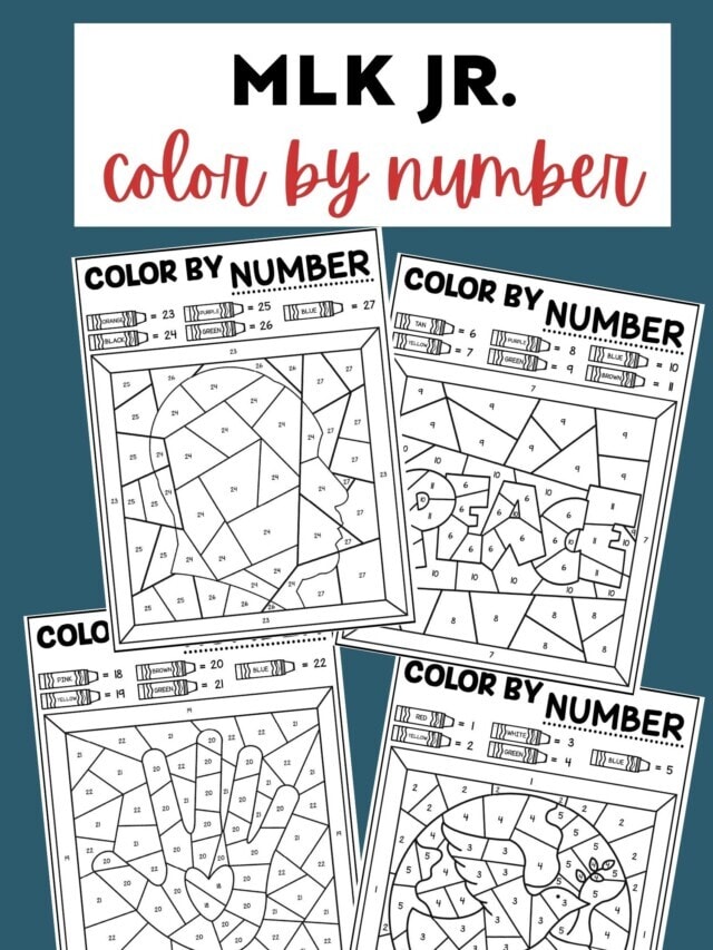 MLK Jr Color by number Sheets - Featured Image