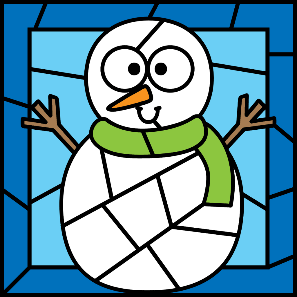 Free Snowman Color by Number Printable