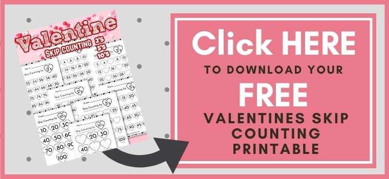 Valentines Day Skip Counting Printable Printable Button