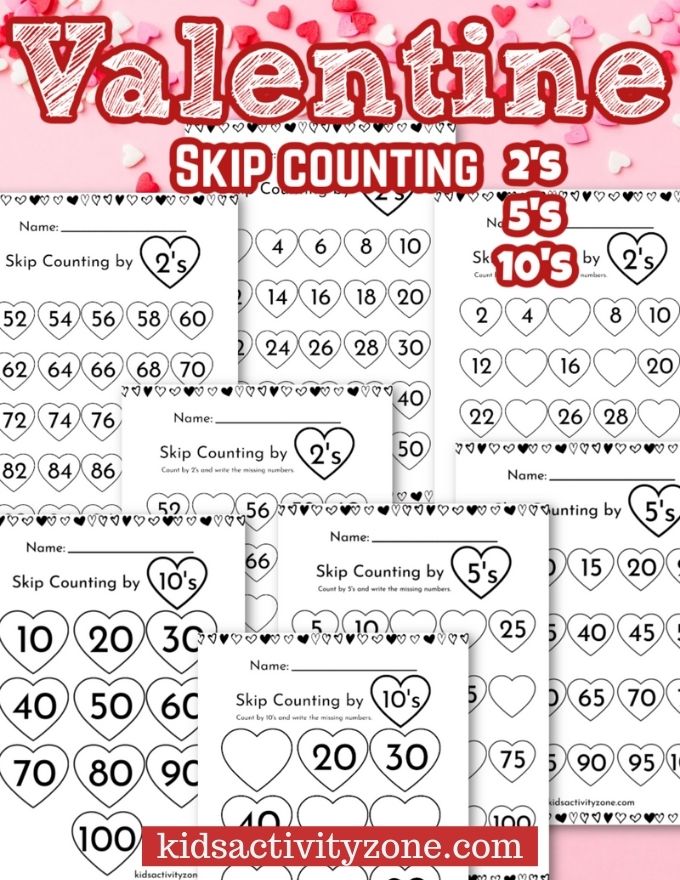 Valentine’s Day Skip Counting Printable