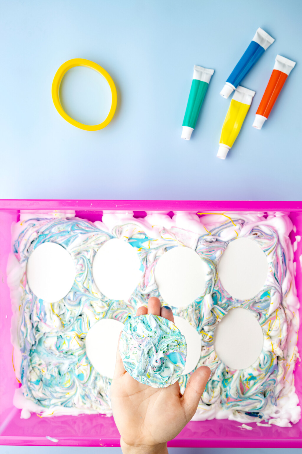 Easter Egg Shaving Cream Painting Kids Activity Zone