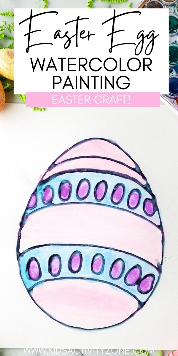 Have your kids create a beautiful masterpiece to display during the Easter season with this easy Easter Egg Watercolor Painting! This Easter Egg painting is an easy to make craft project. It's always fun to do arts and crafts for the holidays, but I like easy ideas that look impressive with minimal supplies. 