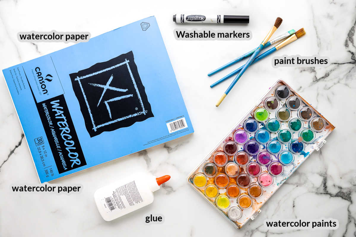 Easter Egg Watercolor Painting Supplies