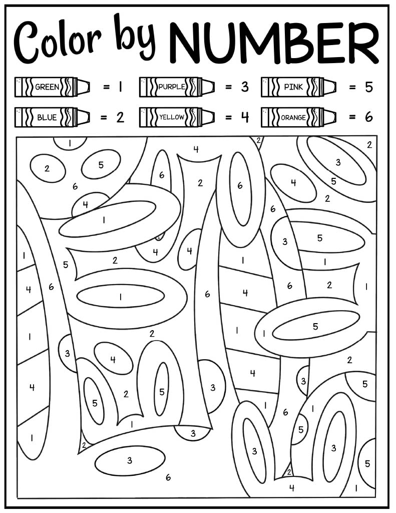 Free Easter Color by Number Page