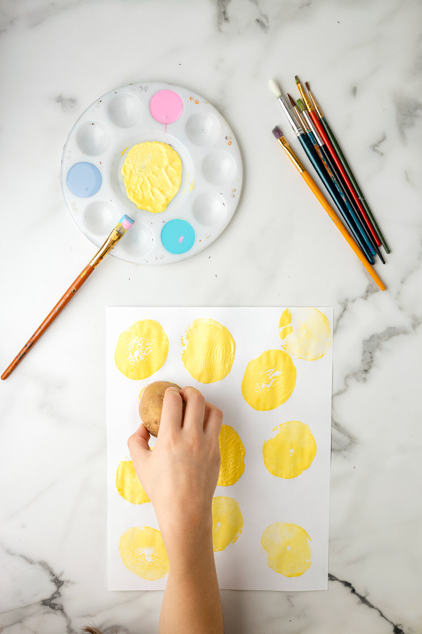 Easter Egg Potato Stamp Kids Activity Zone