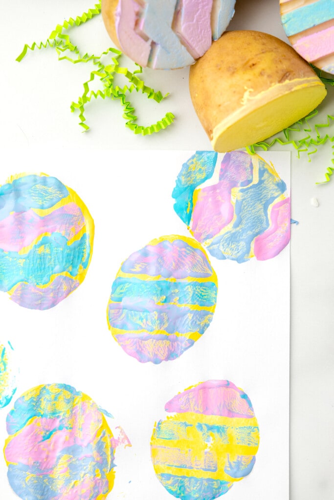Easter Egg Potato Stamp Kids Activity Zone