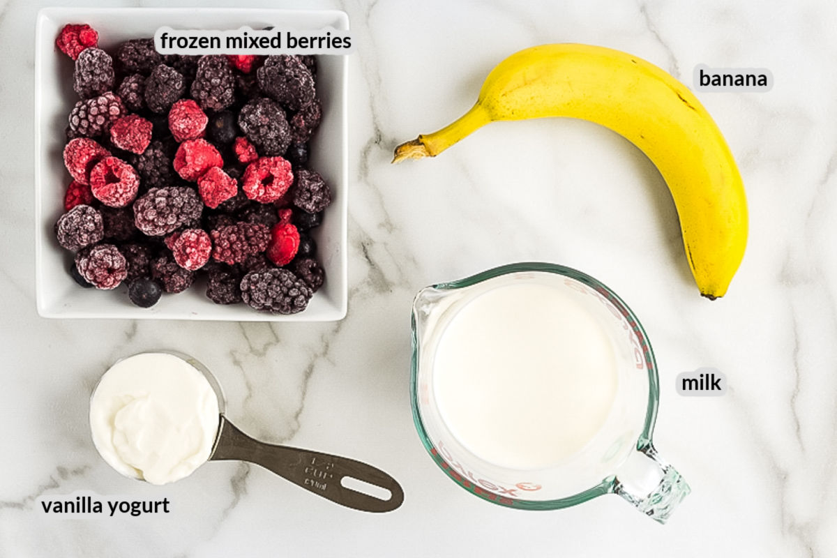 Berry Smoothie Ingredients