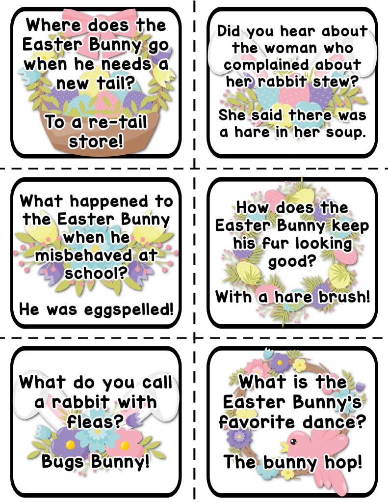 Lunchbox jokes for Easter