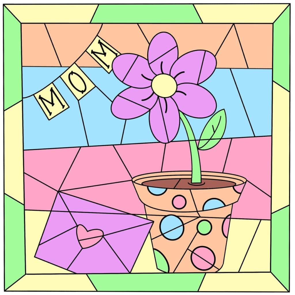 Mother's Day Color By Number - Kids Activity Zone
