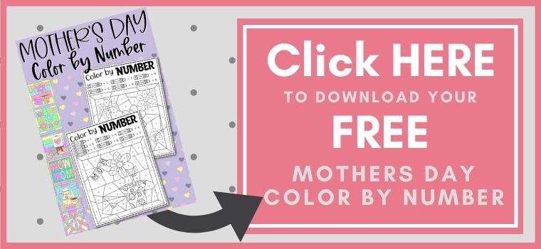 Set of Mother day color by number free pages