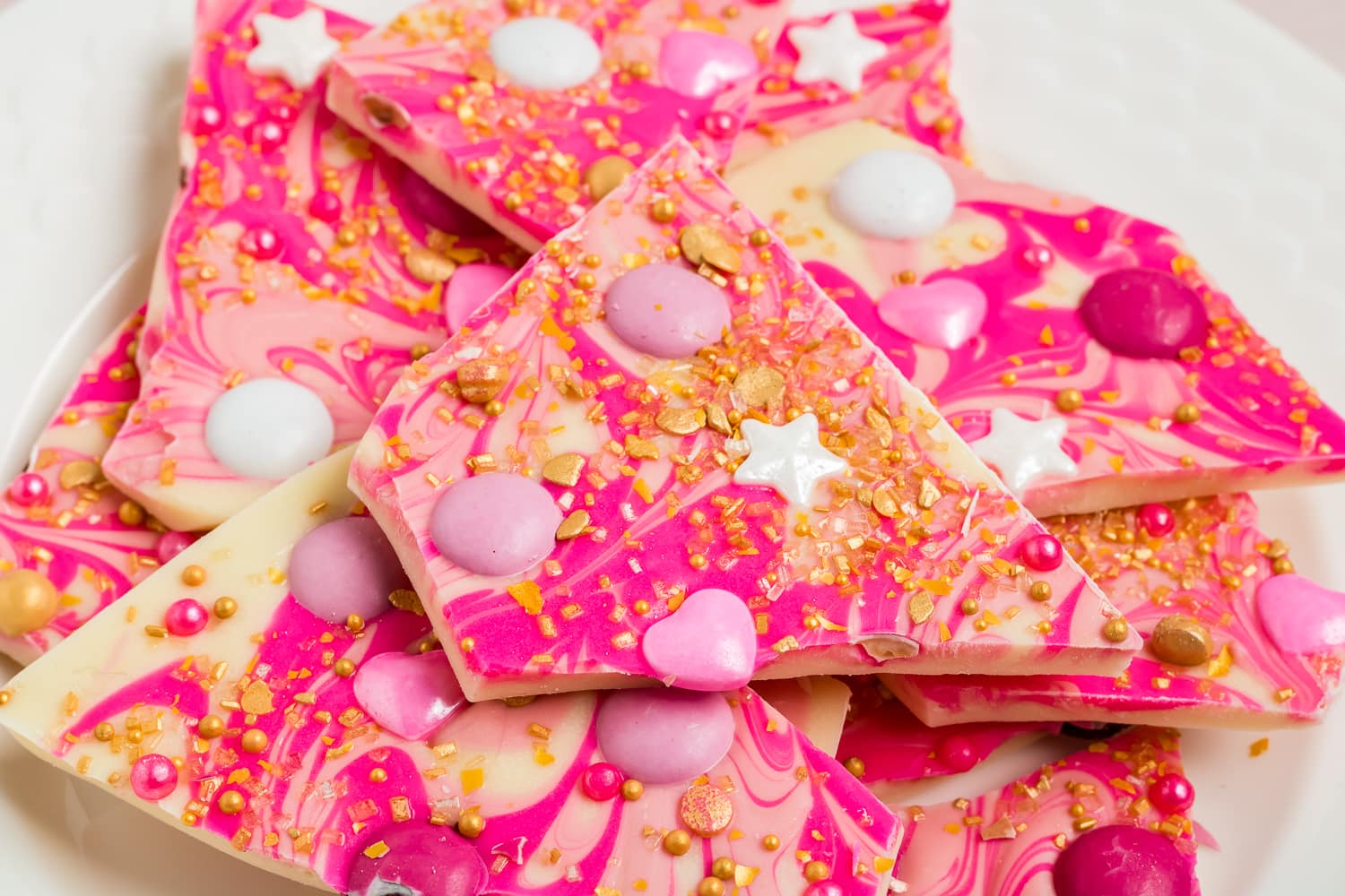 Stacked Princess themed chocolate bark