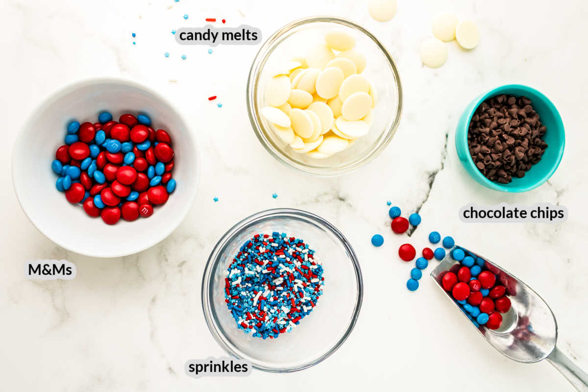 Ingredients Needed for Red White and Blue Bark