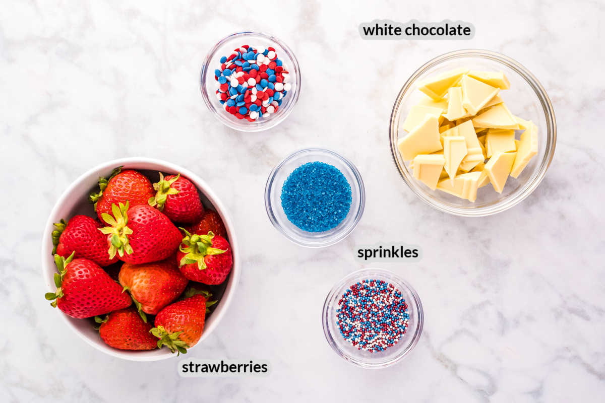 Red White Blue Strawberries Ingredients