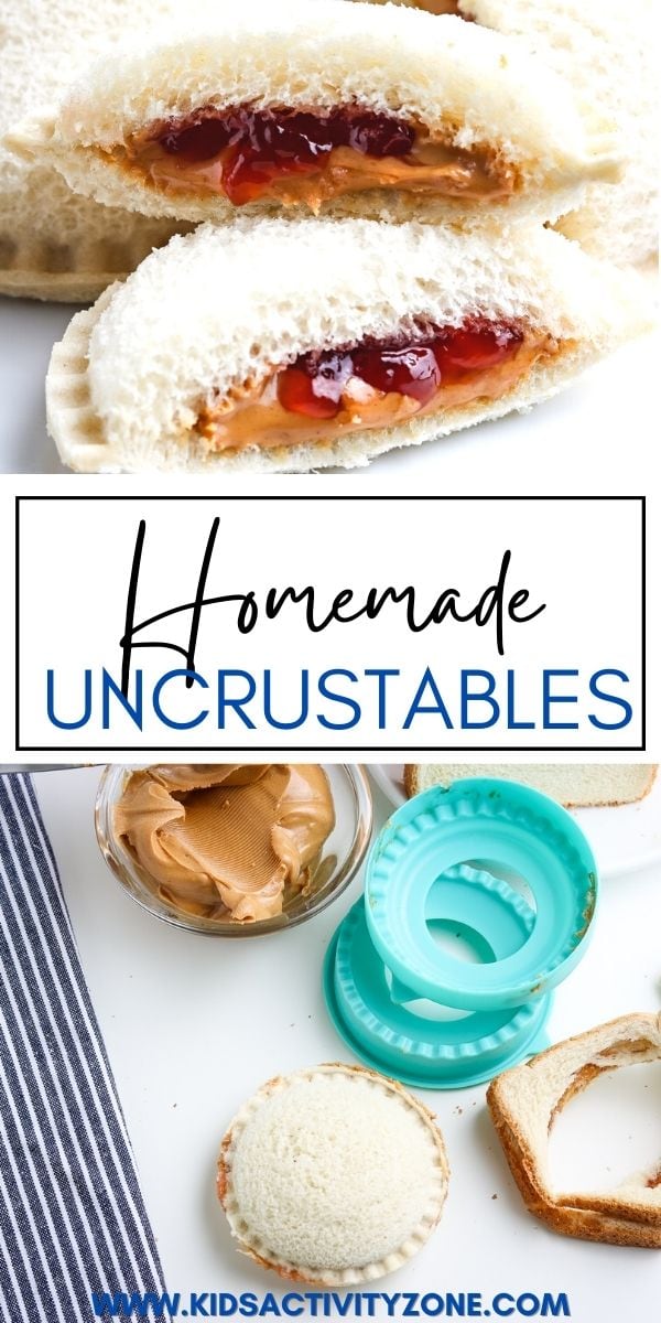 Kids love the famous Smuckers Uncrustable sandwiches that are stuffed with their favorite combination of peanut butter and jelly. Now you can make homemade uncrustables! Making them at home will save you money and the kids are sure to devour them.