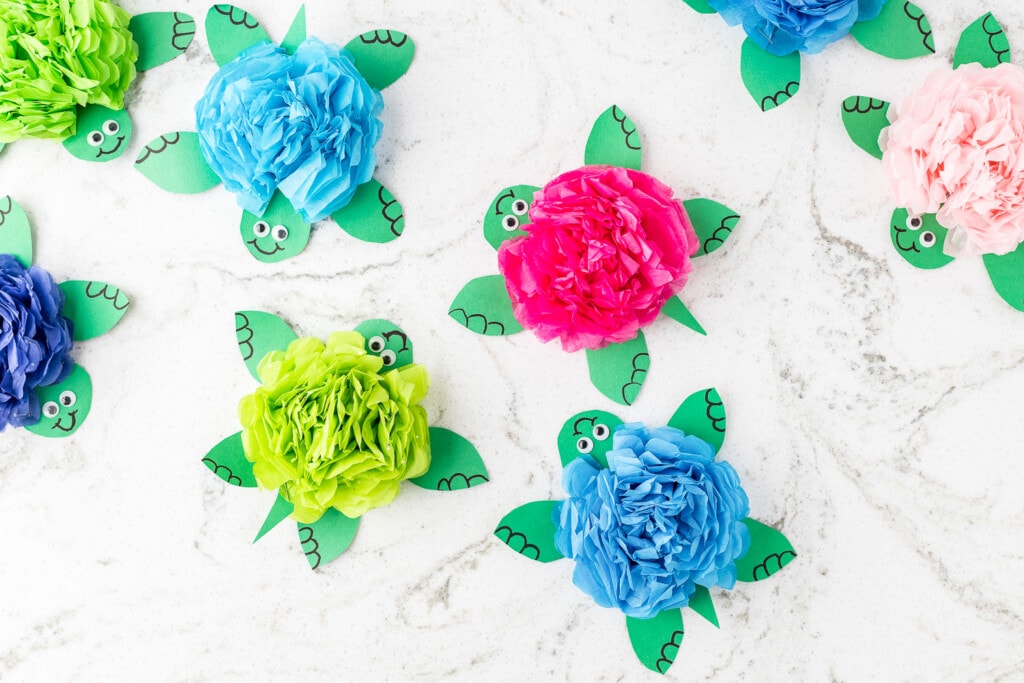 Tissue Paper Turtle Craft Kids Activity Zone