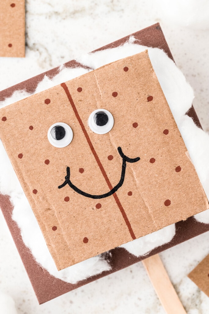 S'mores Craft on a popsicle stick