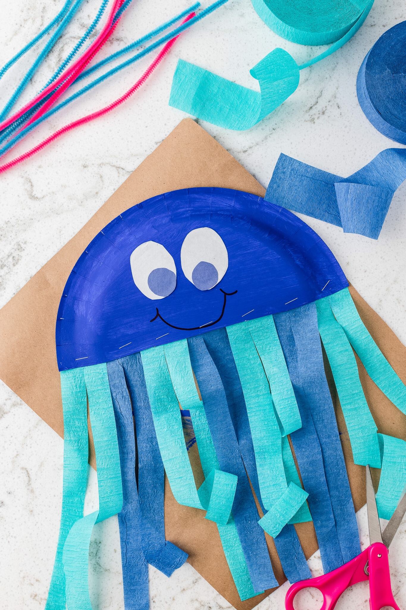 Paper Plate Jellyfish Craft Kids Activity Zone