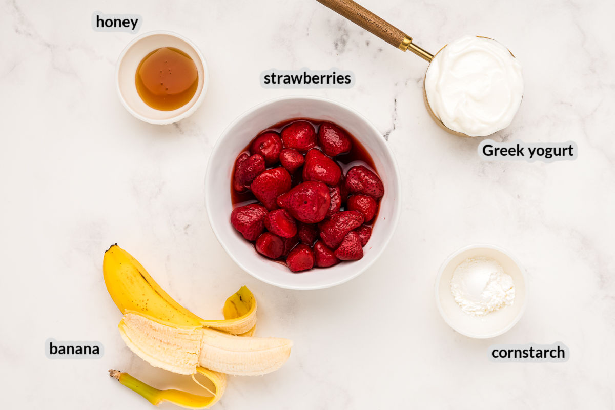 Strawberry Banana Popsicles Ingredients