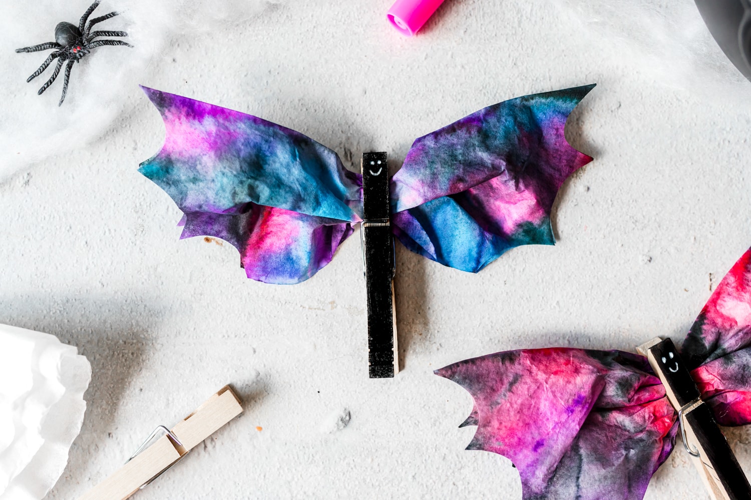 Finished Coffee Filter Bat Craft