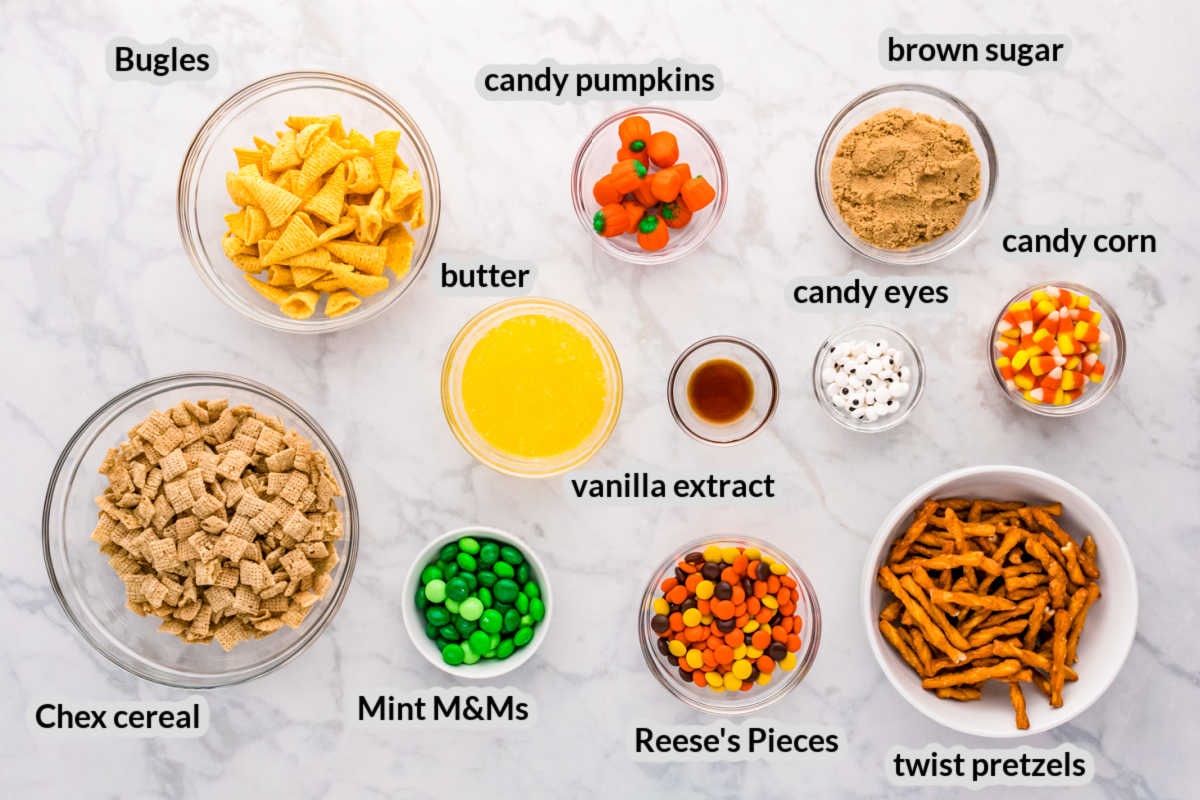 Halloween Snack Mix Ingredients