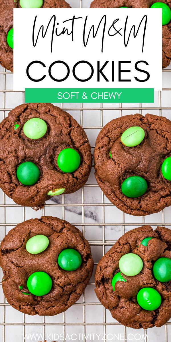 Chocolate Mint M&M Cookies are soft, chewy and easy to make. These are the perfect cookie recipe for Christmas, St. Patrick's Day or anytime! Make this chocolate cookies loaded with Mint M&MS!