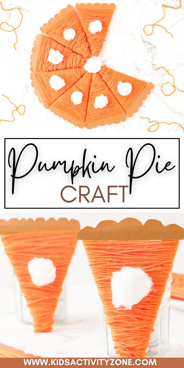 Quick and easy Pumpkin Pie Craft is a great fall activity for preschoolers, kindergarteners and young elementary children. With minimal craft supplies its a great kids craft to do without much prep!  