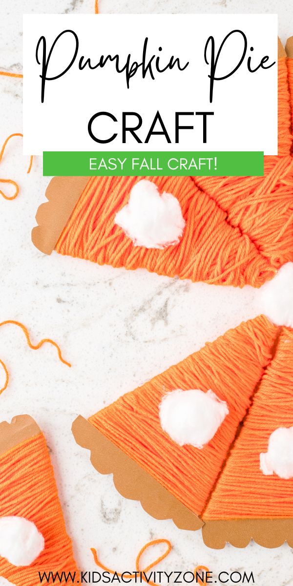 Quick and easy Pumpkin Pie Craft is a great fall activity for preschoolers, kindergarteners and young elementary children. With minimal craft supplies its a great kids craft to do without much prep!  