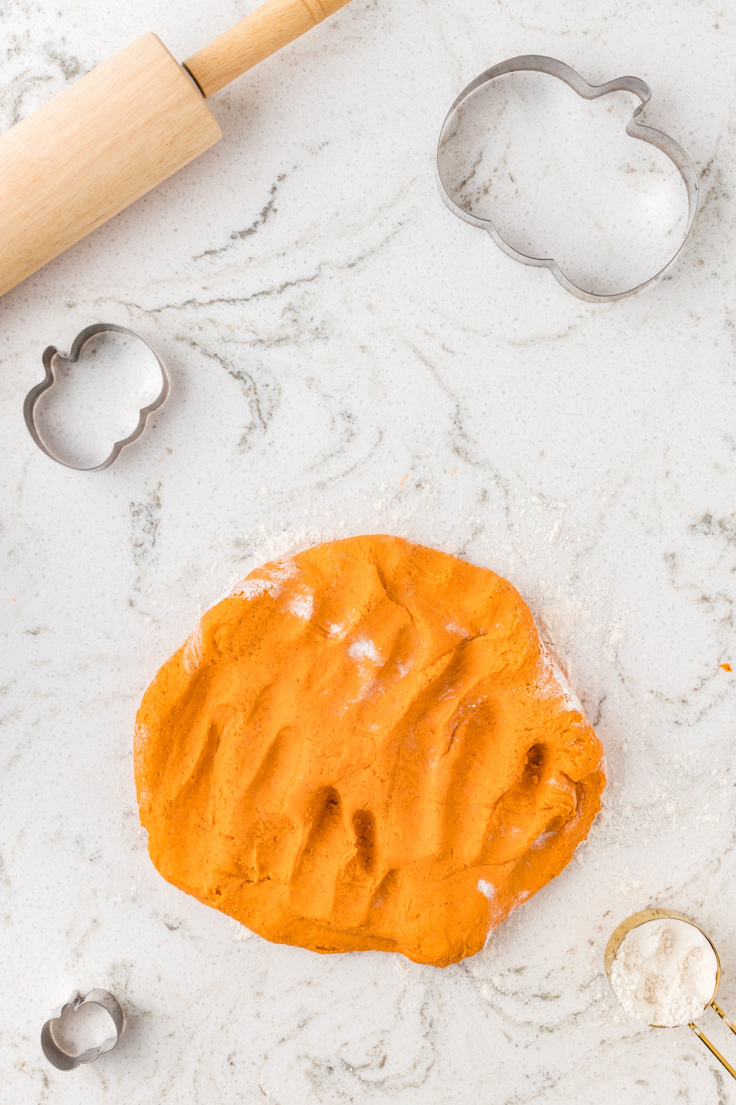 Hand prints in playdough from kneading