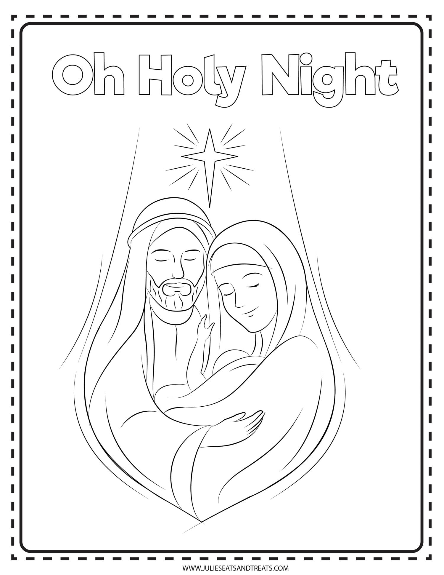 Oh Holy Night Coloring Printable