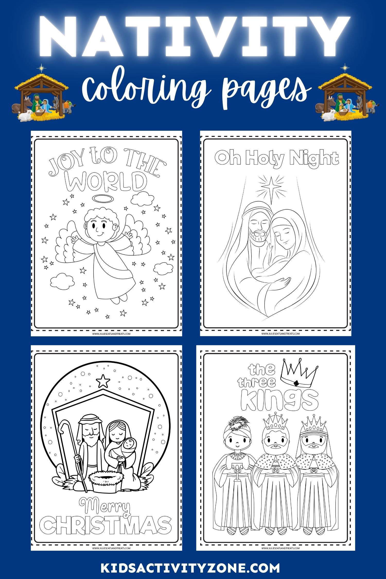 Nativity Coloring Pages Printable Featured Image