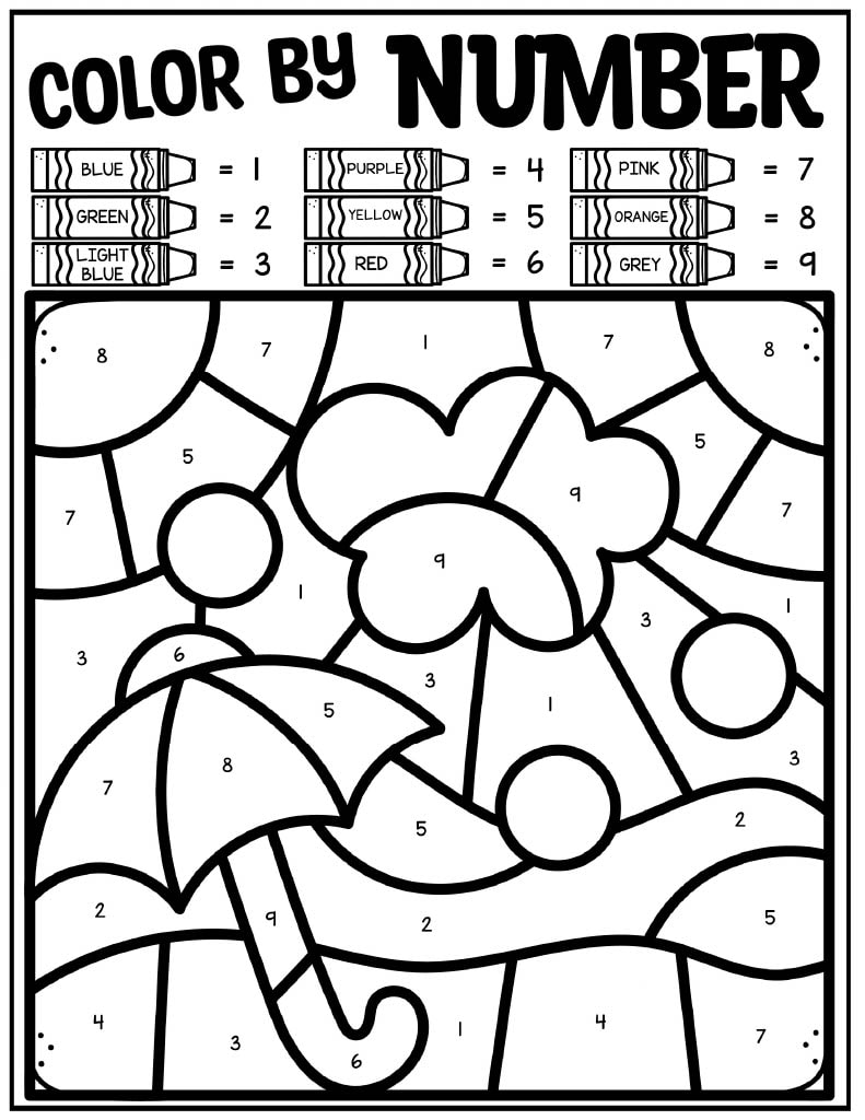 Free Color by Number Groundhogs Day Page