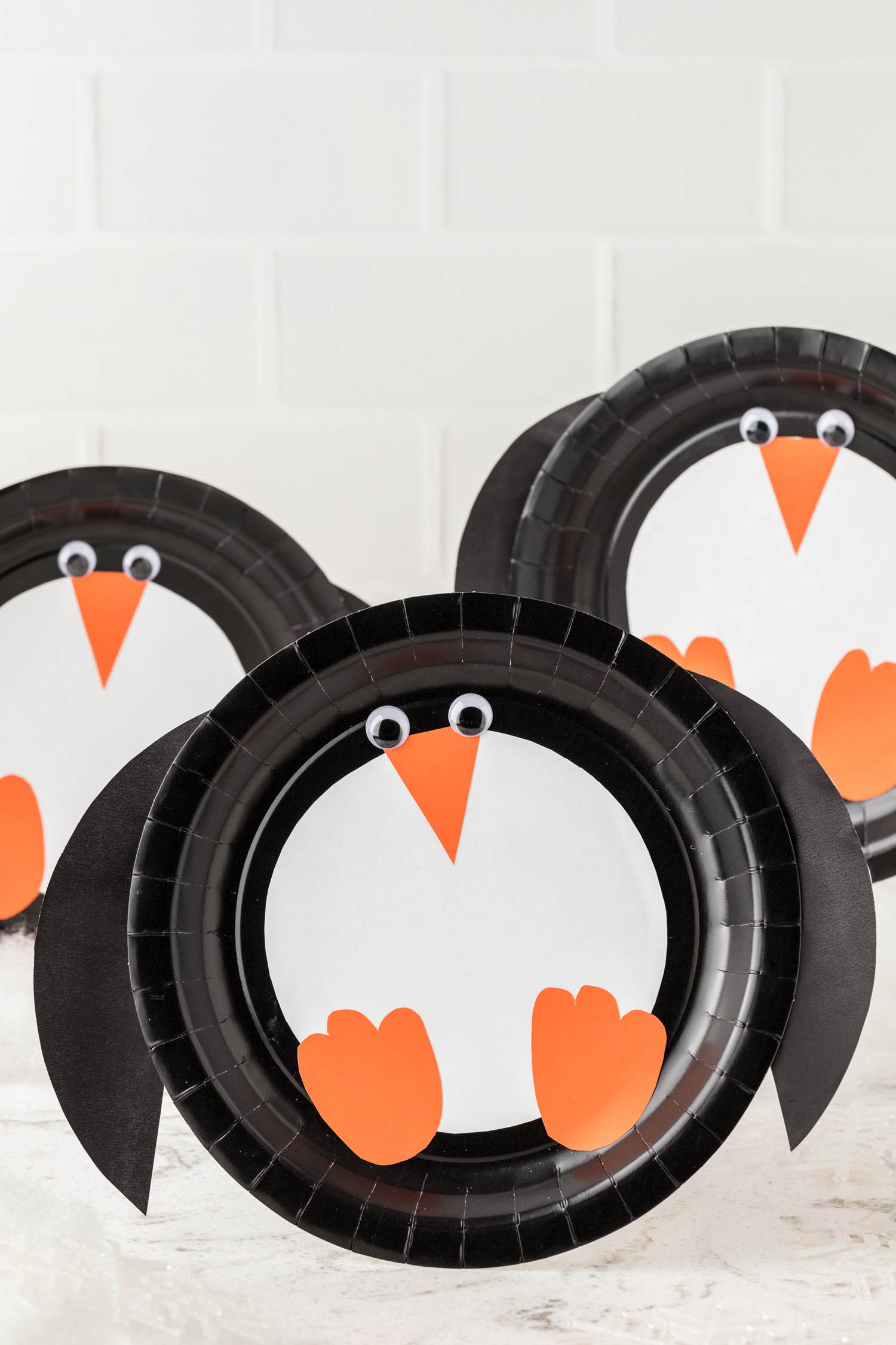 Photo of Completed Penguin Paper Plate Crafts