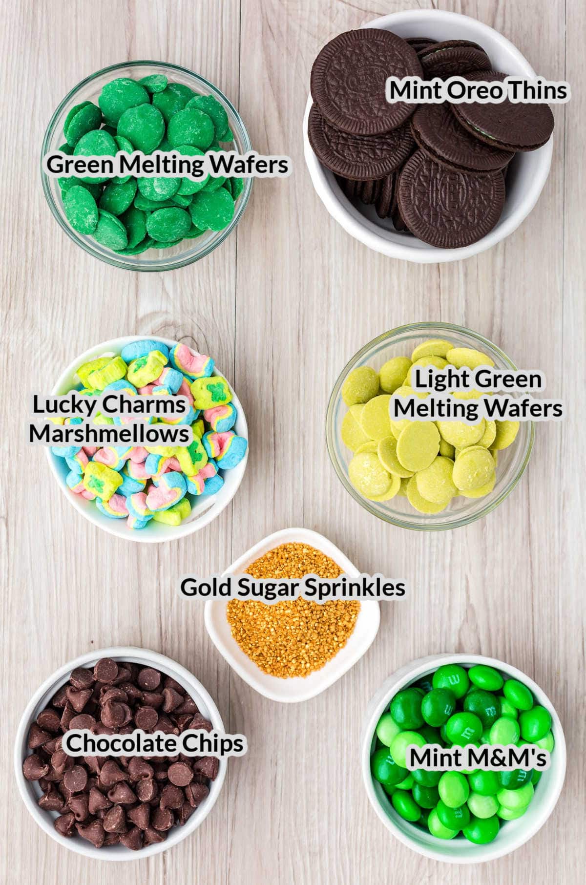 Overhead Image of Leprechaun Bark Ingredients