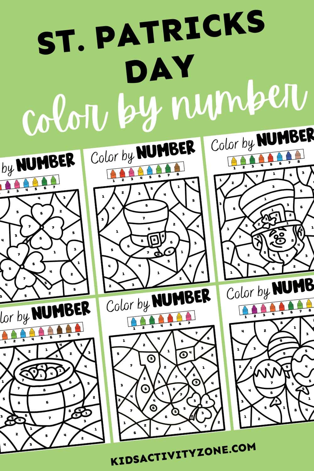 St. Patricks Day Color By Number - Featured Image