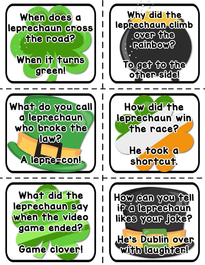 Free Printable St. Patrick's Day Jokes