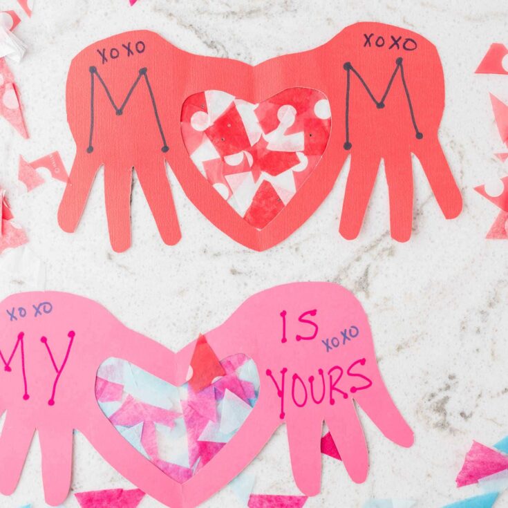 Valentines Handprint Craft Square Image