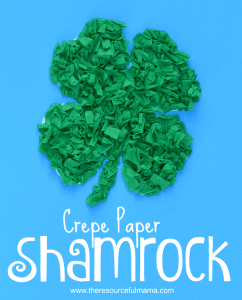 Crepe Paper St. Patrick's Day kids Craft main image