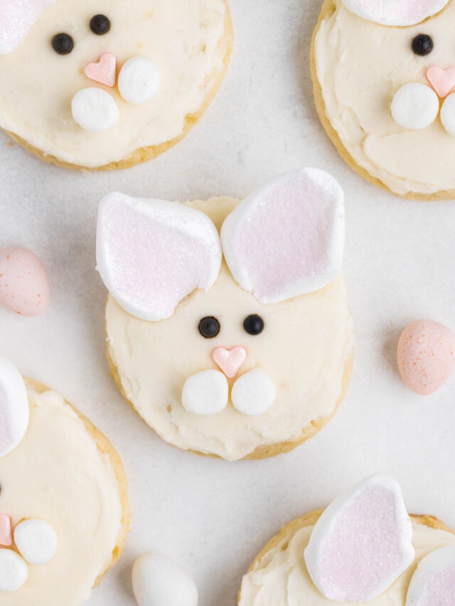 Close up Photo of a Completed Easter Bunny Cookie