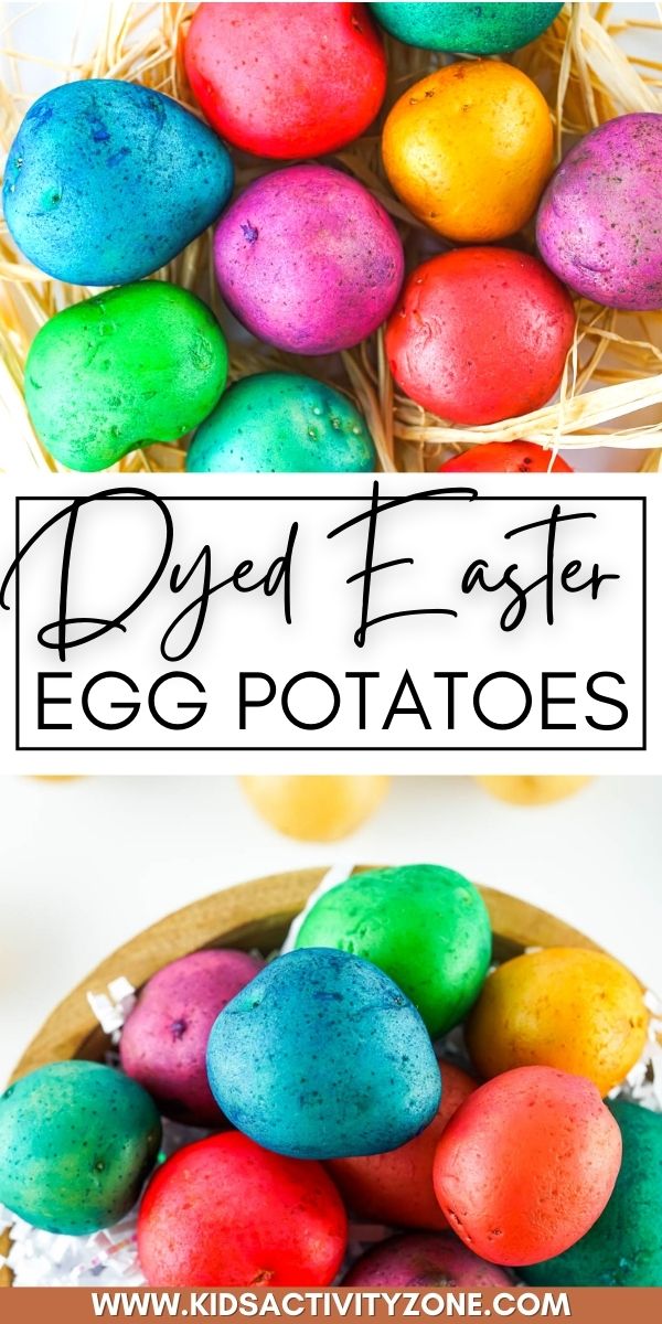 Does the price of eggs have you down? We have a great alternative that's inexpensive and fun! Learn how to make these Easy Egg Dyed Potatoes! So easy, fun and creative for an easy Easter activity.