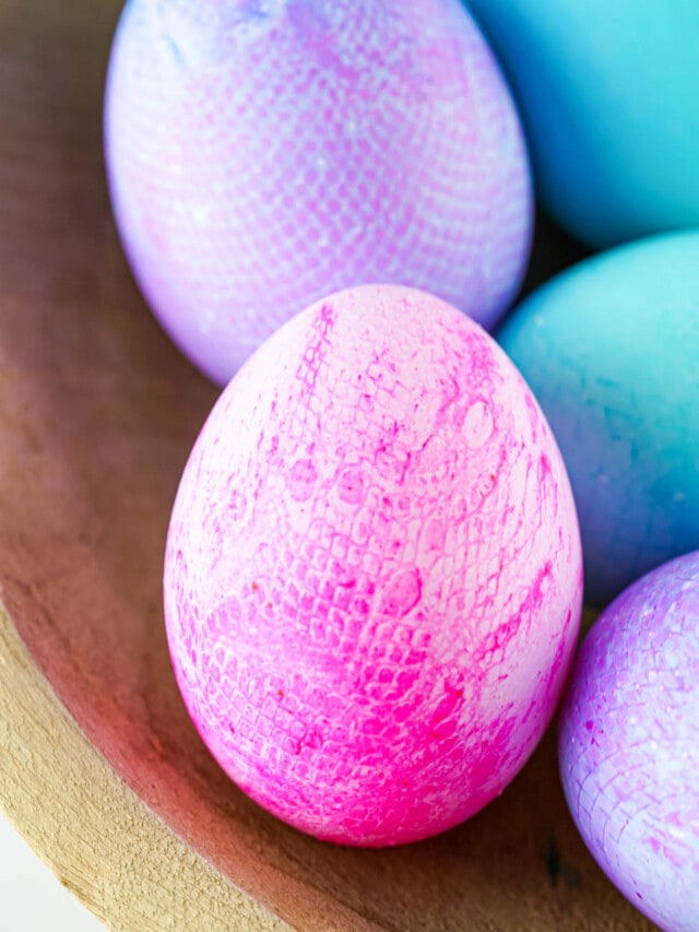 Easter Eggs Displayed in a Wooden Bowl
