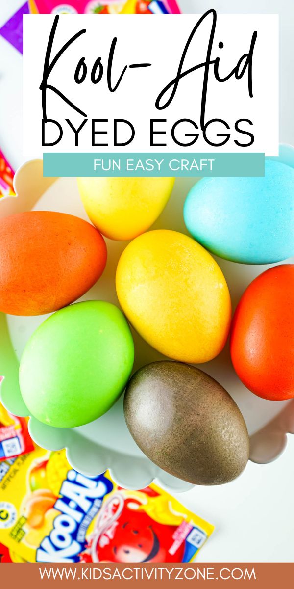 Dying Eggs with Kool Aid is a fun Easter activity! This year grab a few different colors of Kool Aid and skip the tablets when dying Easter Eggs! The kids will think this is the best Easter activity ever.