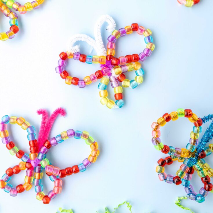 Pony Bead Butterfly Craft Square Image